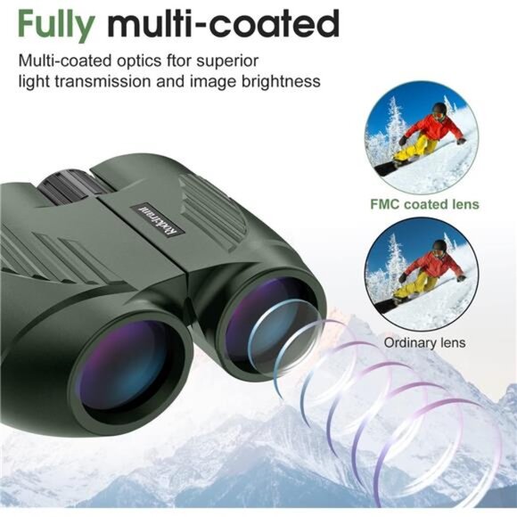 20X25 Compact Binoculars for Adults and Kids,Large Eyepiece Waterproof Binocular - Picture 3 of 7